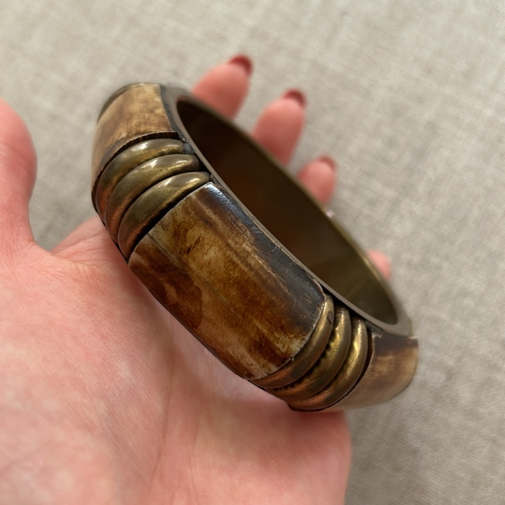 Zara Bamboo Metal Bangle - Picture 2 of 3